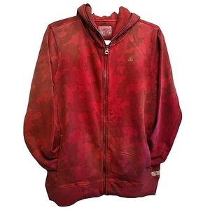 Scotch & Soda red camo fullzip hoodie size medium